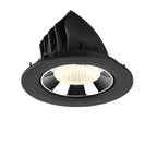 NUMINOS® GIMBLE L, luminária para encastrar no teto, preta/cromada 4000 K 40°