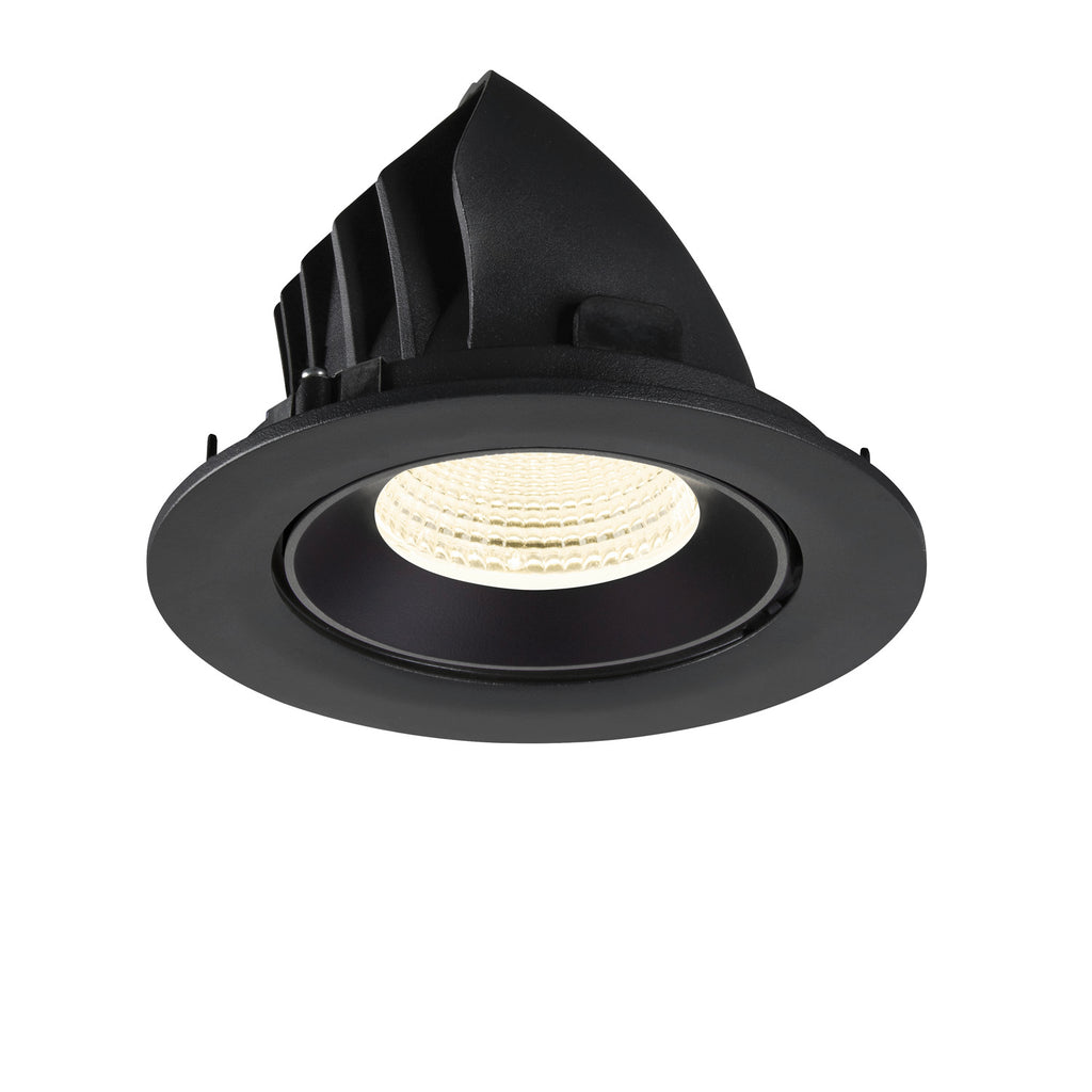 NUMINOS® GIMBLE L, Luminária de teto embutida, 4000 K, 55°, IP20, redonda, preta