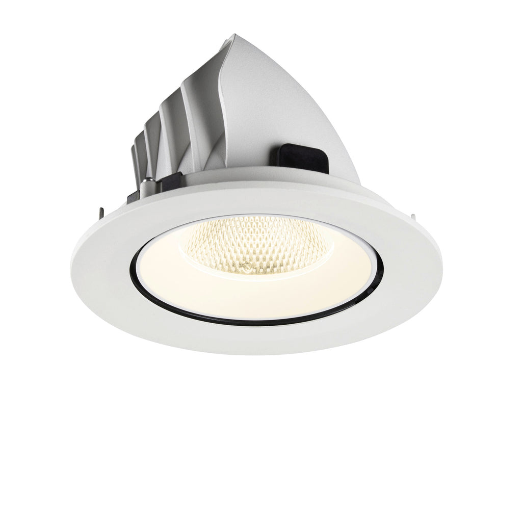 NUMINOS® GIMBLE L, Luminária de teto embutida, 4000 K, 20°, IP20, redonda, branca