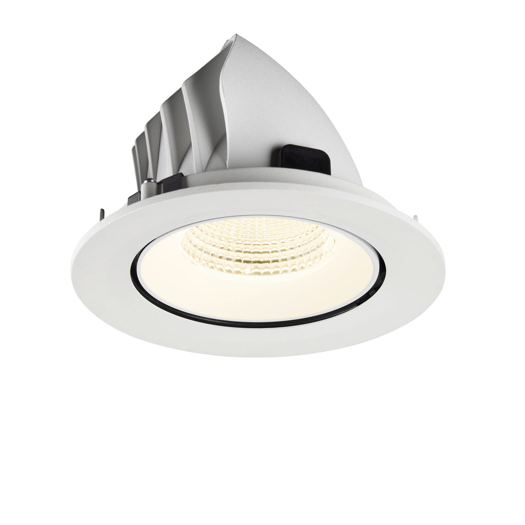 NUMINOS® GIMBLE L, Luminária de teto embutida, 4000 K, 55°, IP20, redonda, branca