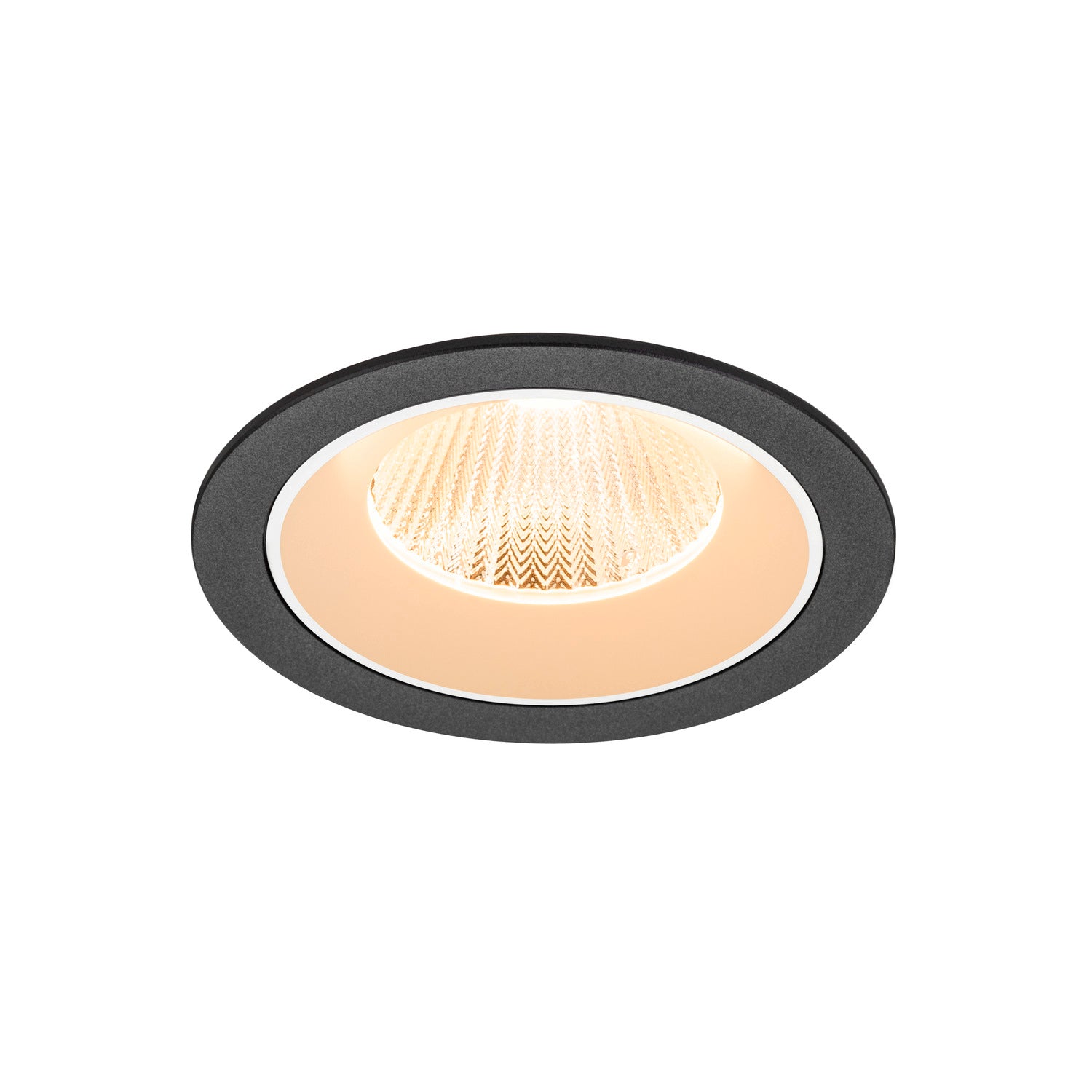 NUMINOS® L, luminária de teto embutida, 2700 K, 40°, IP20, redonda, preto / branco