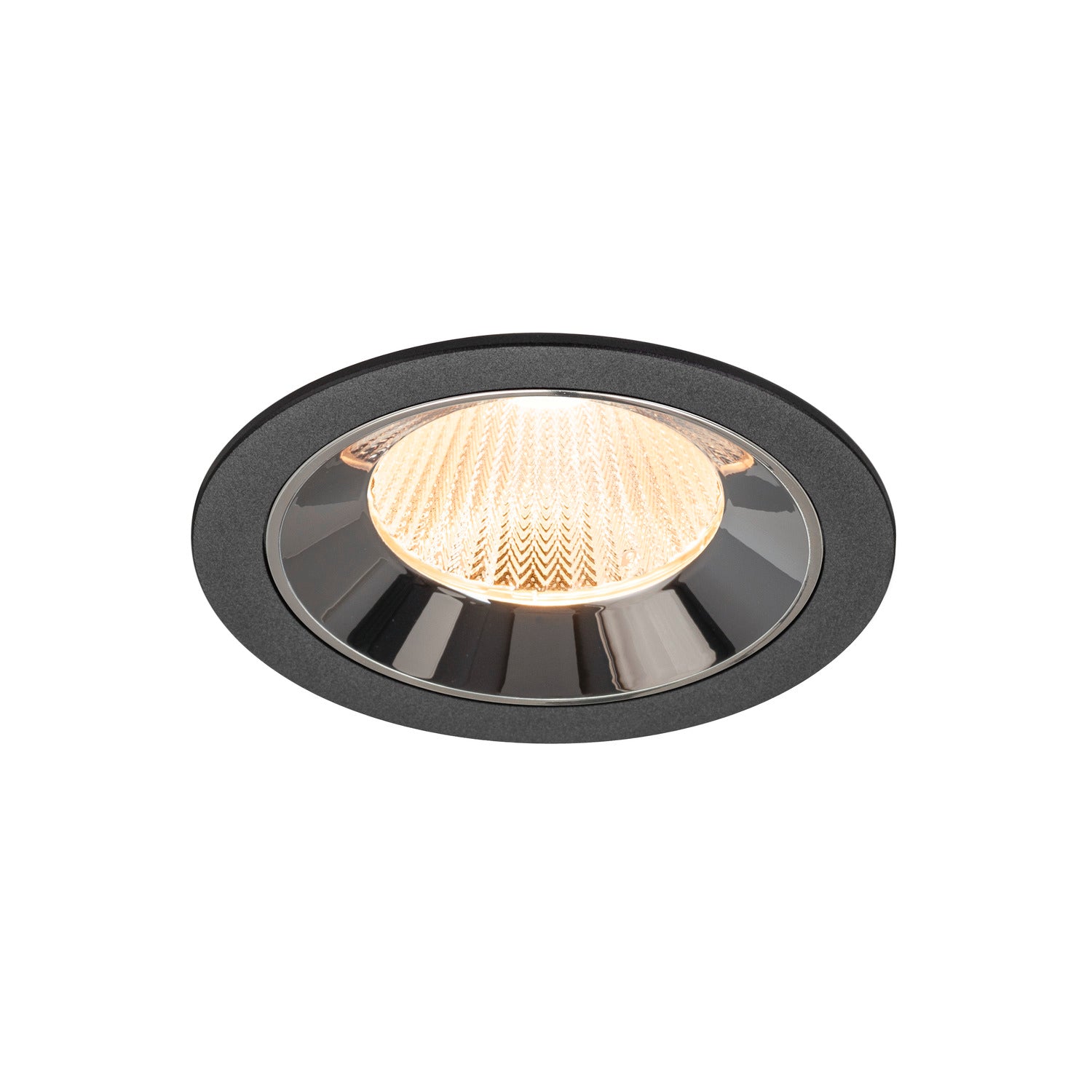 NUMINOS® L, luminária para encastrar no teto, preta/cromada 2700 K 40°