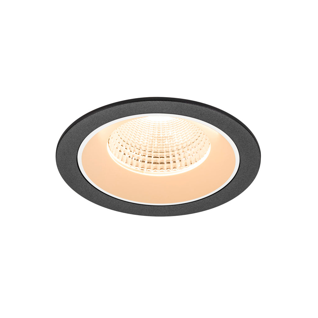 NUMINOS® L, luminária de teto embutida, 2700 K, 55°, IP20, redonda, preto / branco