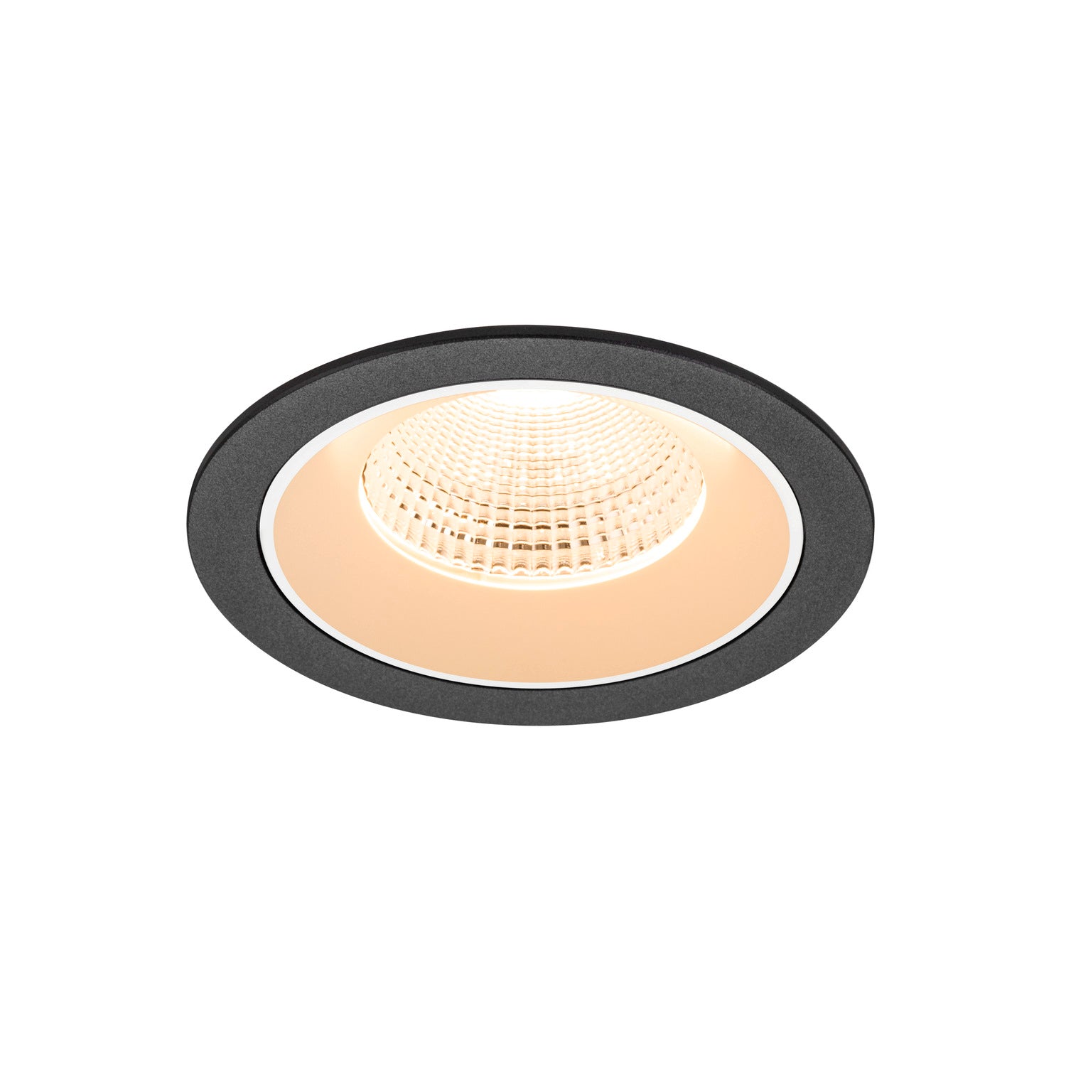 NUMINOS® L, luminária de teto embutida, 2700 K, 55°, IP20, redonda, preto / branco