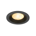 NUMINOS® L, luminária de teto embutida, 3000 K, 20°, IP20, redonda, preta