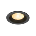 NUMINOS® L, luminária de teto embutida, 3000 K, 20°, IP20, redonda, preta
