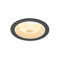 NUMINOS® L, luminária de teto embutida, 3000 K, 40°, IP20, redonda, preto / branco