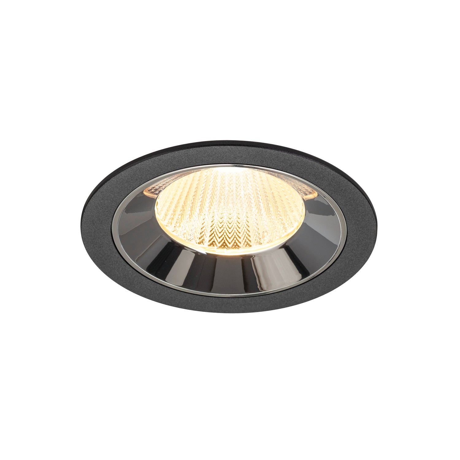 NUMINOS® L, luminária para encastrar no teto, preta/cromada 3000 K 40°