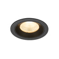 NUMINOS® L, luminária de teto embutida, 3000 K, 55°, IP20, redonda, preta