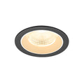 NUMINOS® L, luminária de teto embutida, 3000 K, 55°, IP20, redonda, preto / branco