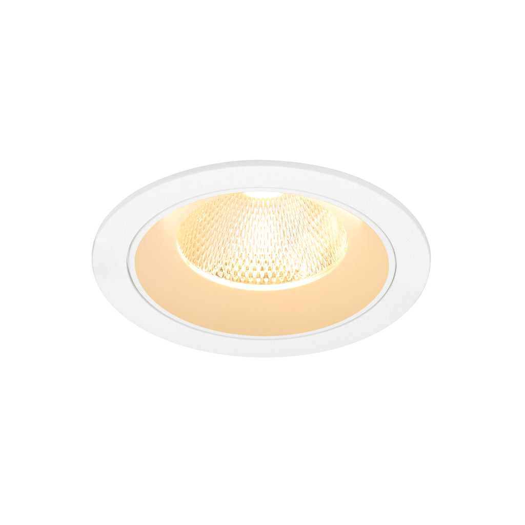 NUMINOS® L, luminária de teto embutida, 3000 K, 20°, IP20, redonda, branca