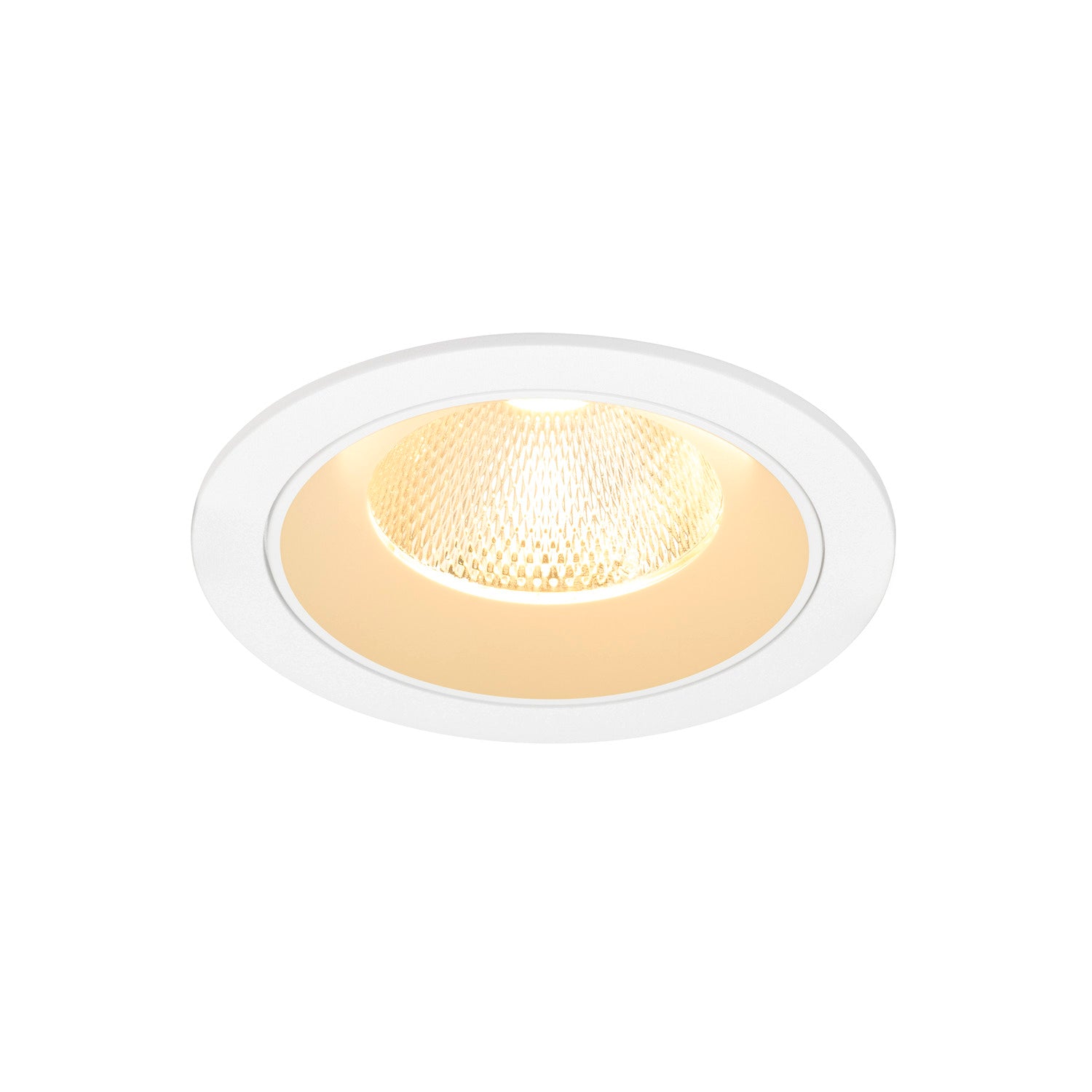 NUMINOS® L, luminária de teto embutida, 3000 K, 20°, IP20, redonda, branca