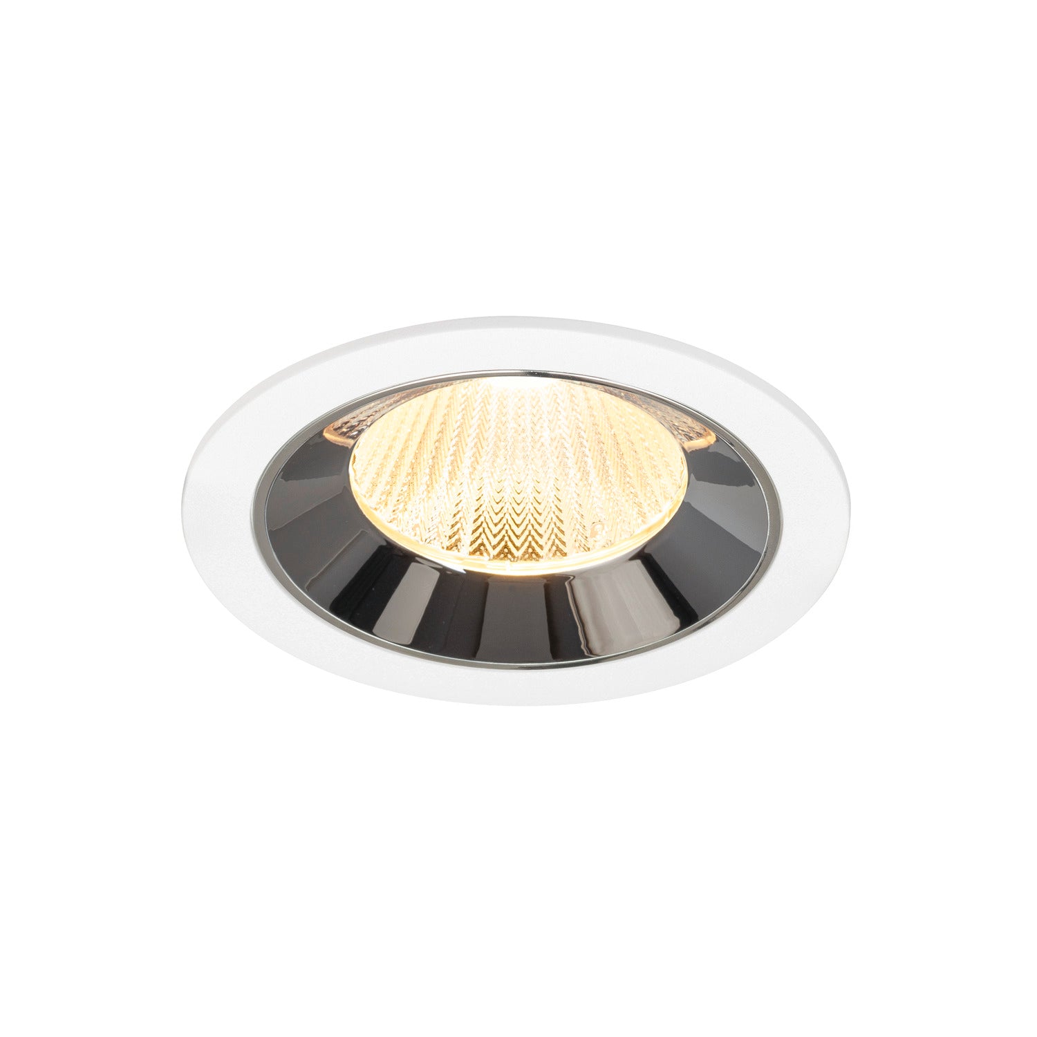 NUMINOS® L, luminária para encastrar no teto, brance/cromada 3000 K 40°