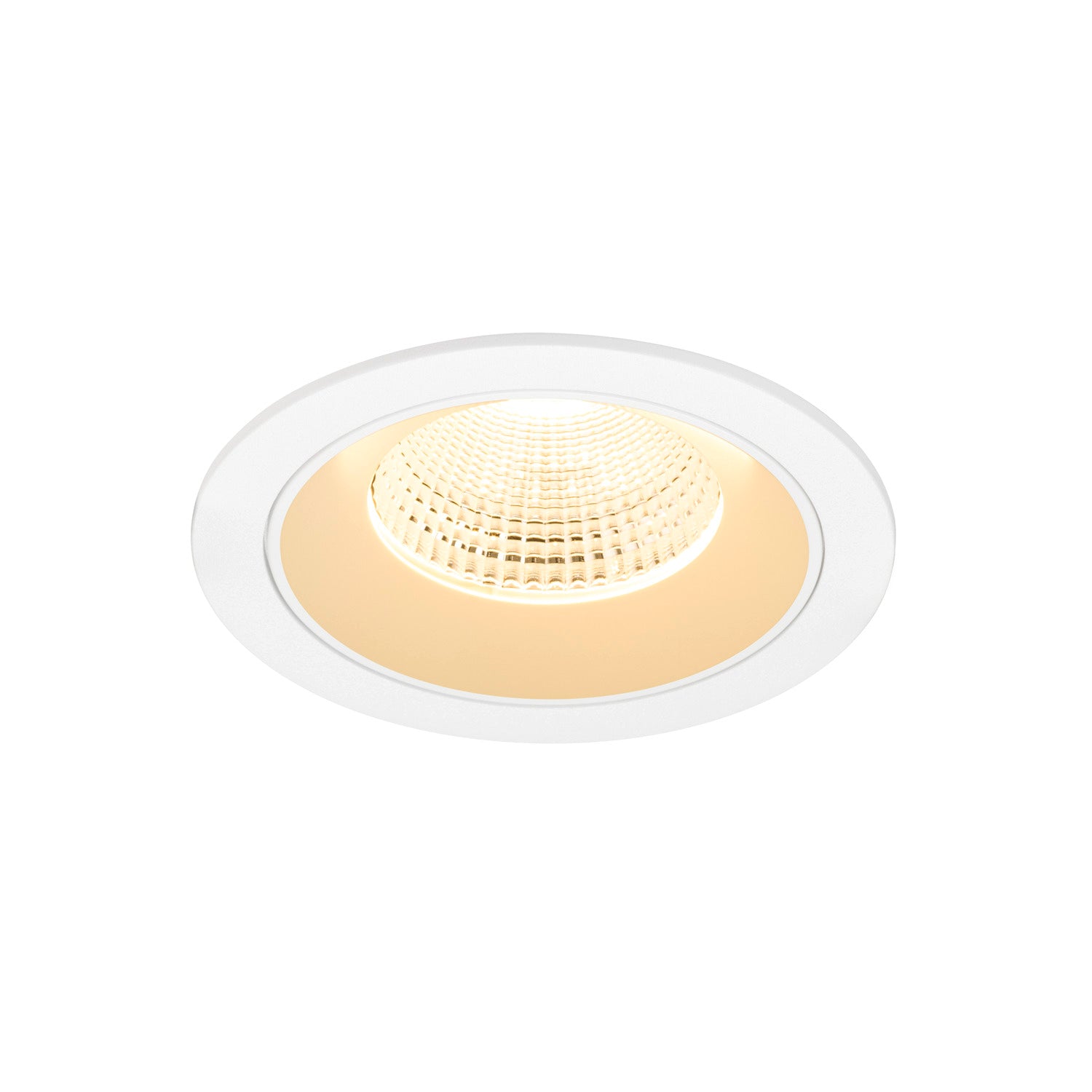 NUMINOS® L, luminária de teto embutida, 3000 K, 55°, IP20, redonda, branca