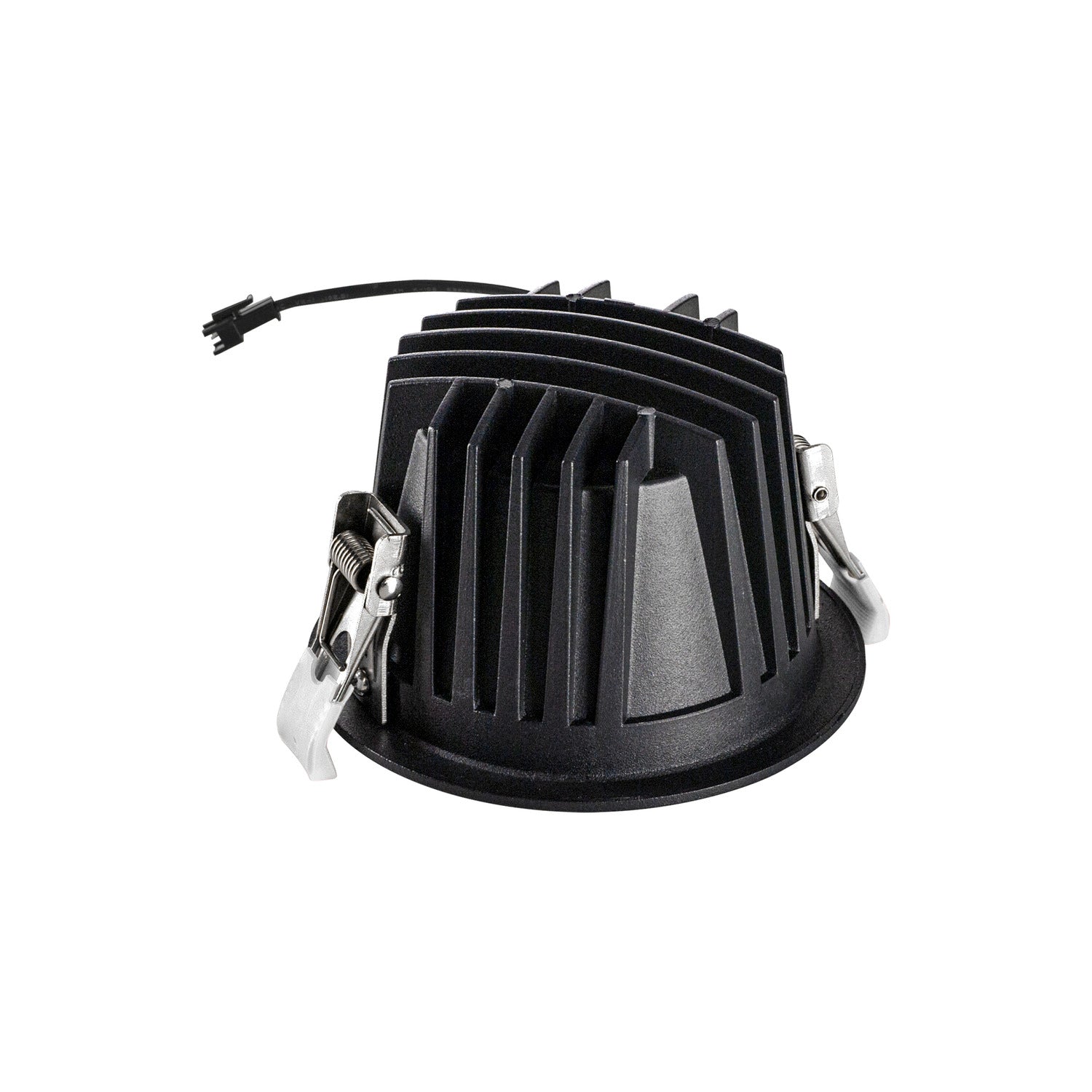 NUMINOS® L, luminária de teto embutida, 4000 K, 20°, IP20, redonda, preta