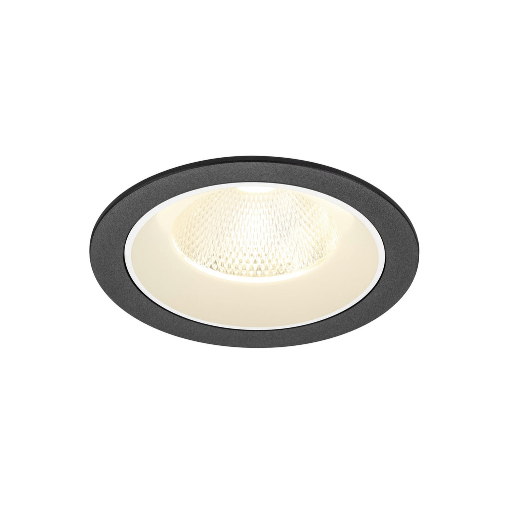 NUMINOS® L, luminária de teto embutida, 4000 K, 20°, IP20, redonda, preto / branco