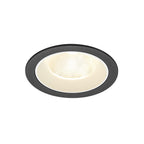 NUMINOS® L, luminária de teto embutida, 4000 K, 20°, IP20, redonda, preto / branco
