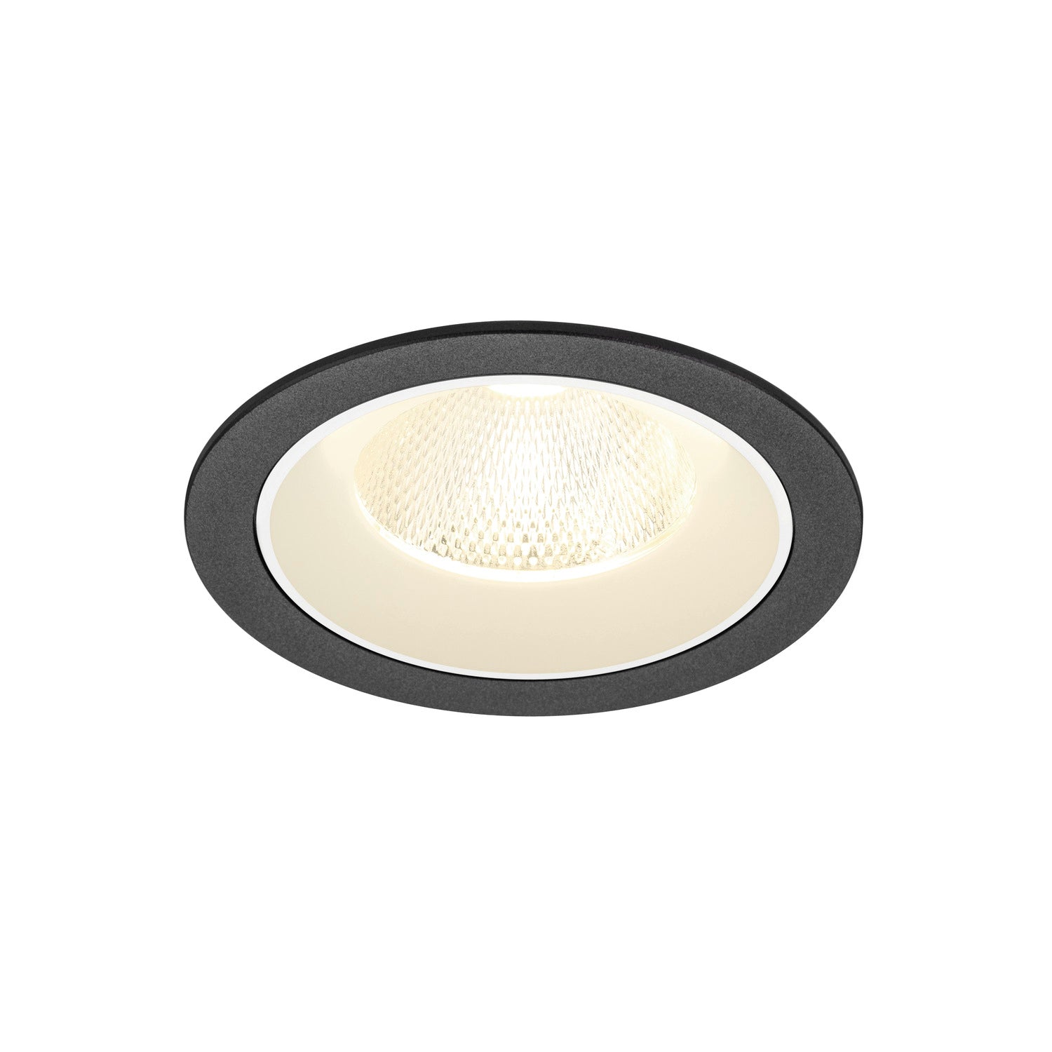 NUMINOS® L, luminária de teto embutida, 4000 K, 20°, IP20, redonda, preto / branco
