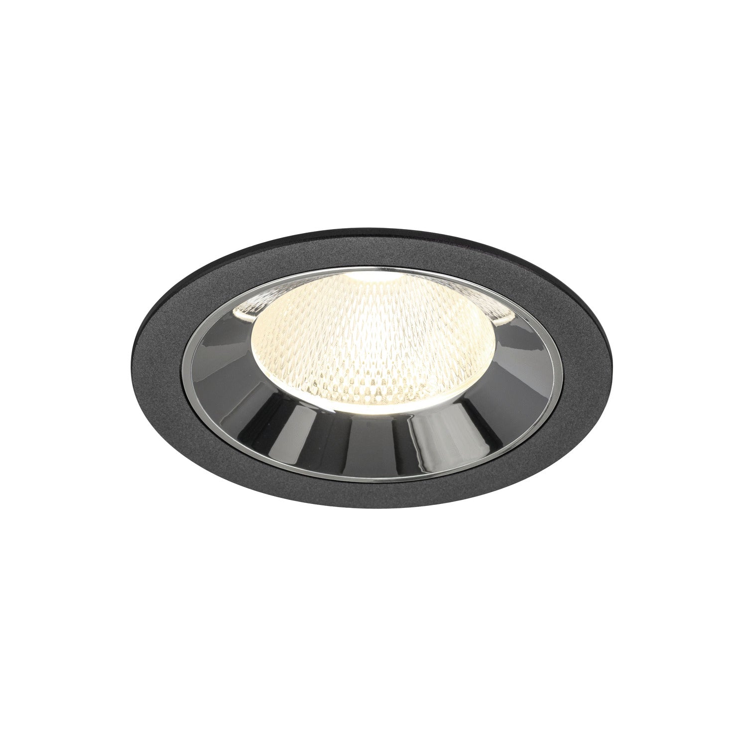 NUMINOS® L, luminária para encastrar no teto, preta/cromada 4000 K 20°