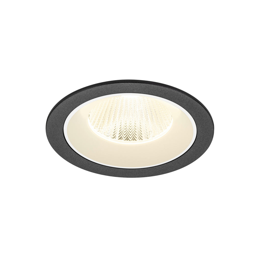 NUMINOS® L, luminária de teto embutida, 4000 K, 40°, IP20, redonda, preto / branco