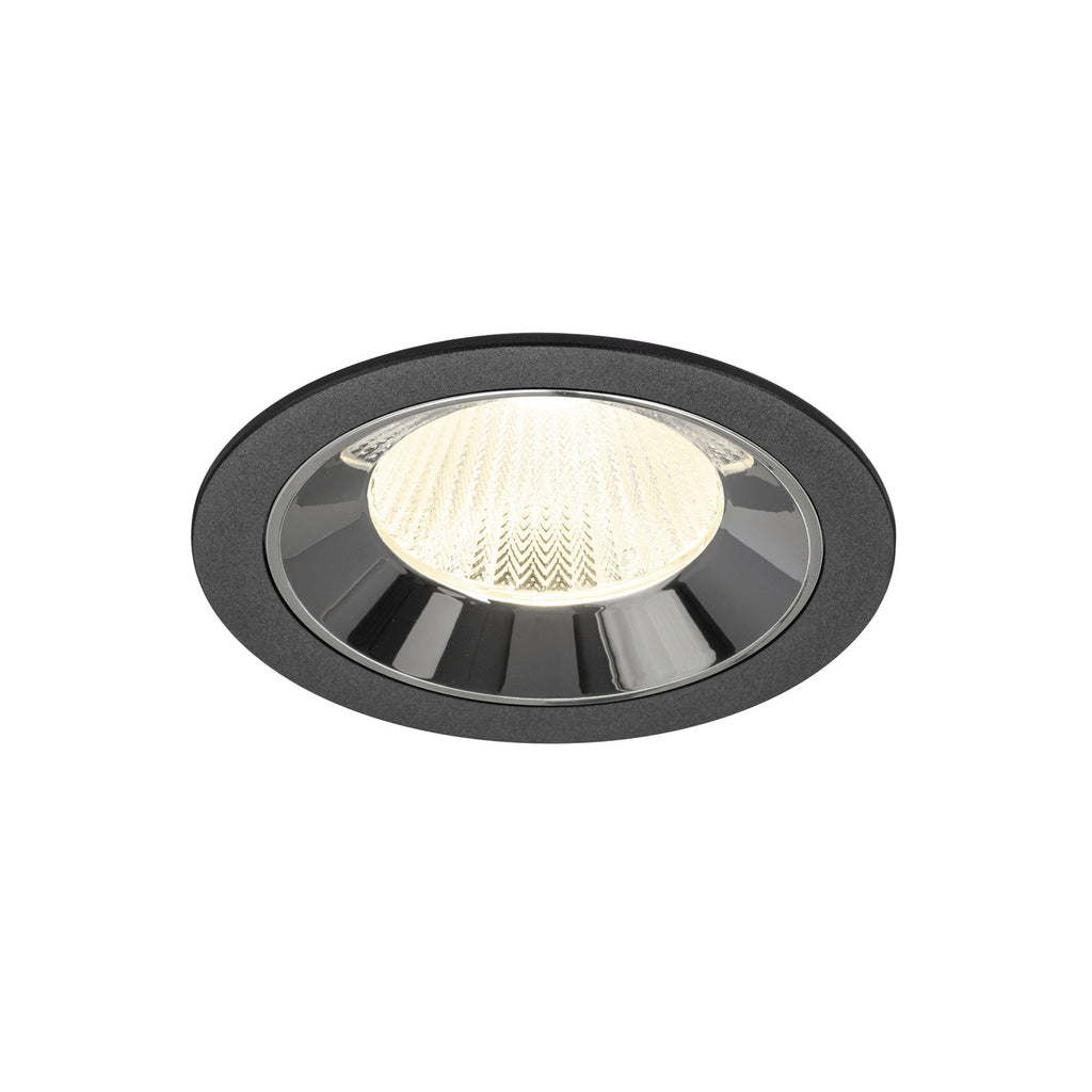 NUMINOS® L, luminária para encastrar no teto, preta/cromada 4000 K 40°