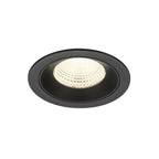 NUMINOS® L, luminária de teto embutida, 4000 K, 55°, IP20, redonda, preta