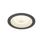NUMINOS® L, luminária de teto embutida, 4000 K, 55°, IP20, redonda, preto / branco