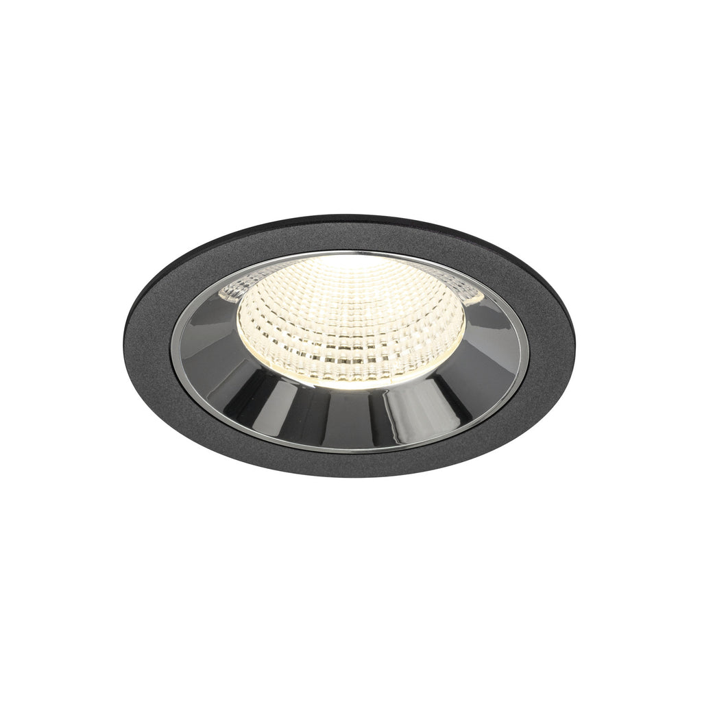 NUMINOS® L, luminária para encastrar no teto, preta/cromada 4000 K 55°