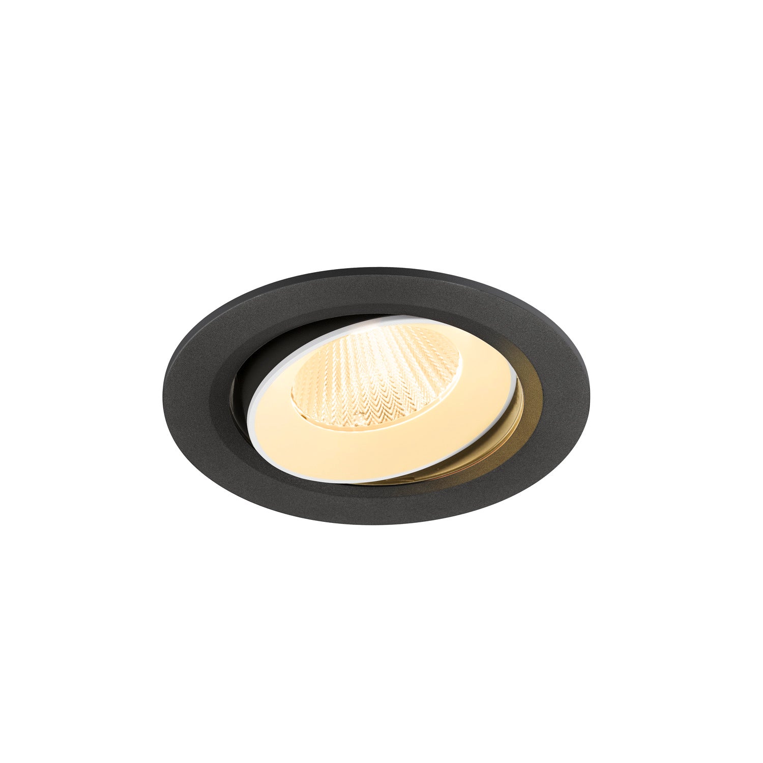 NUMINOS® MOVE L, Luminária de teto embutida, 3000 K, 40°, IP20, redonda, preto / branco