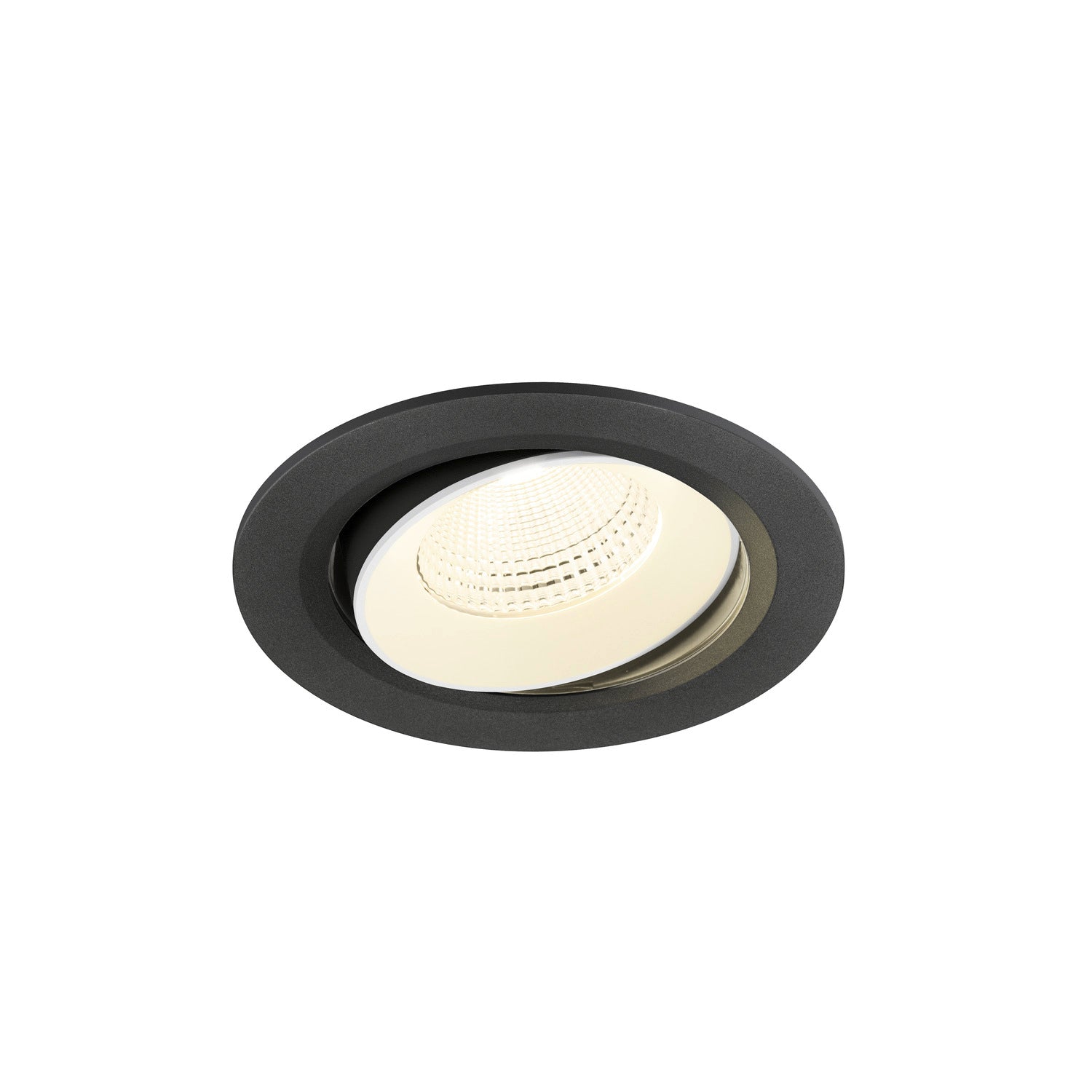 NUMINOS® MOVE L, Luminária de teto embutida, 4000 K, 55°, IP20, redonda, preto / branco