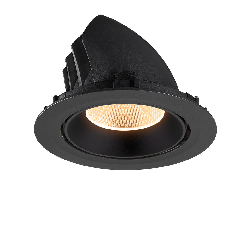 NUMINOS® GIMBLE XL, Luminária de teto embutida, 2700 K, 20°, preto
