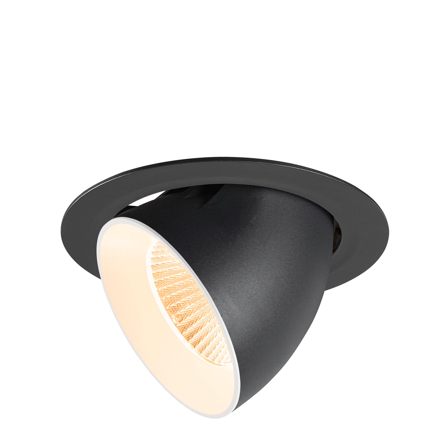 NUMINOS® GIMBLE XL, Luminária de teto embutida, 2700 K, 20°, preto / branco