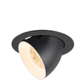 NUMINOS® GIMBLE XL, Luminária de teto embutida, 2700 K, 55°, preto / branco