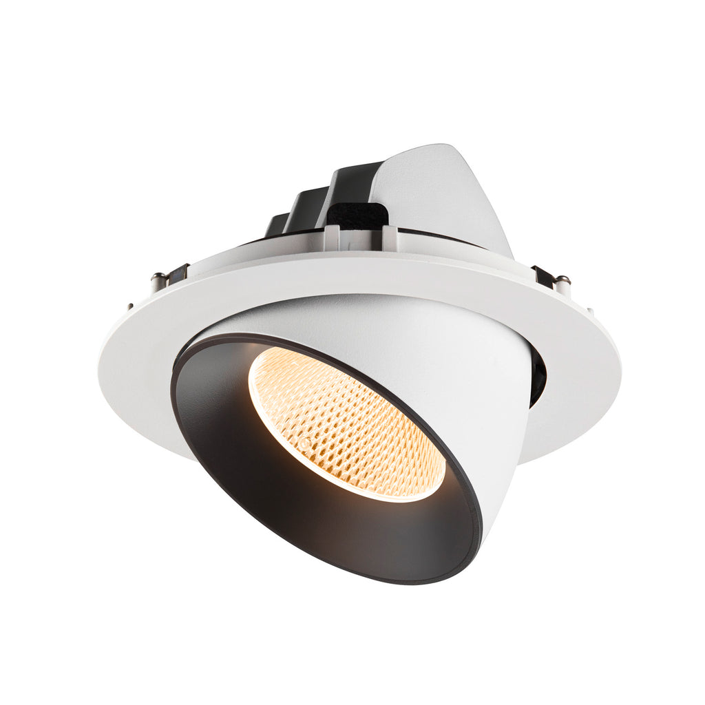 NUMINOS® GIMBLE XL, luminária para encastrar no teto, brance/preta 2700 K 20°