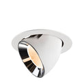 NUMINOS® GIMBLE XL, luminária para encastrar no teto, brance/cromada 2700 K 20°