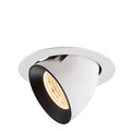 NUMINOS® GIMBLE XL, luminária para encastrar no teto, brance/preta 2700 K 55°