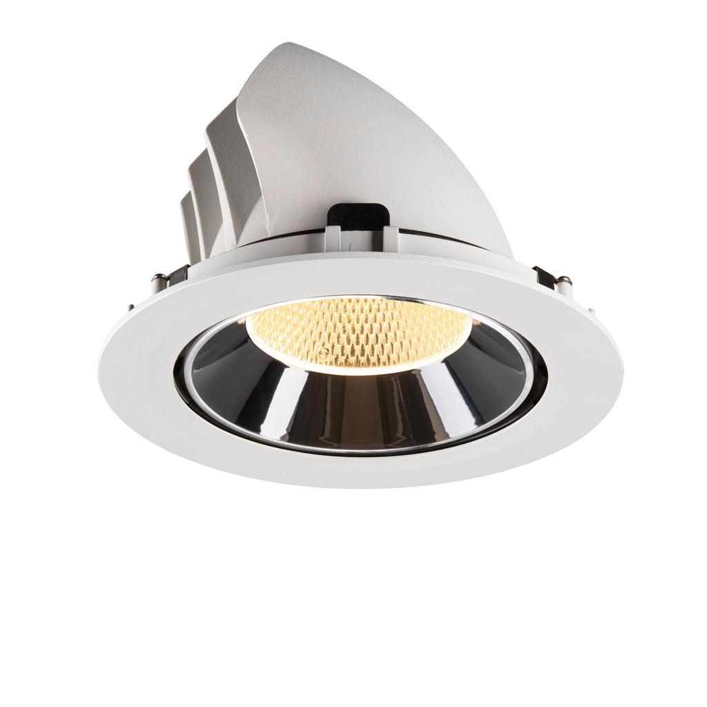 NUMINOS® GIMBLE XL, luminária para encastrar no teto, brance/cromada 3000 K 20°