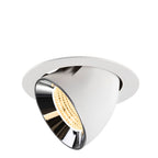 NUMINOS® GIMBLE XL, luminária para encastrar no teto, brance/cromada 3000 K 55°