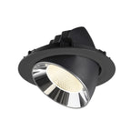 NUMINOS® GIMBLE XL, luminária para encastrar no teto, preta/cromada 4000 K 20°
