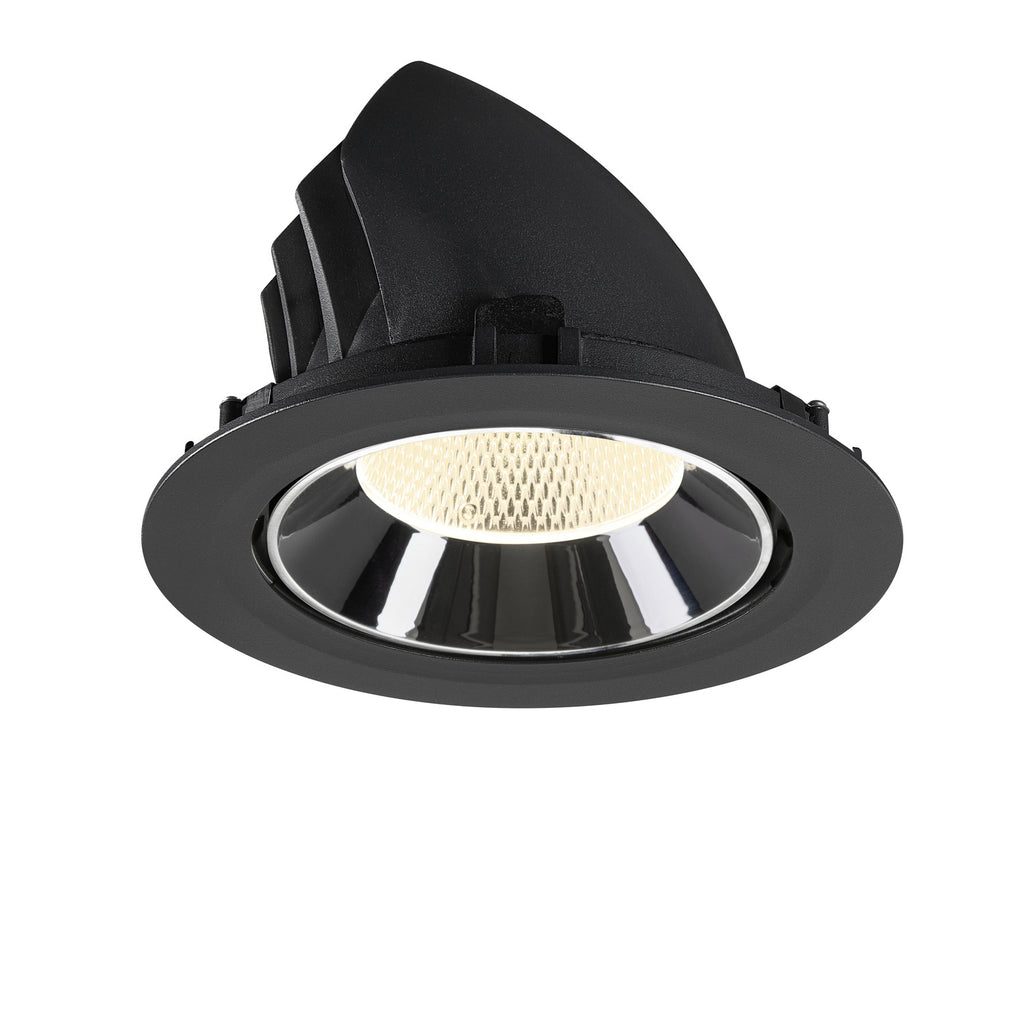 NUMINOS® GIMBLE XL, luminária para encastrar no teto, preta/cromada 4000 K 20°