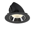NUMINOS® GIMBLE XL, luminária para encastrar no teto, preta/cromada 4000 K 20°