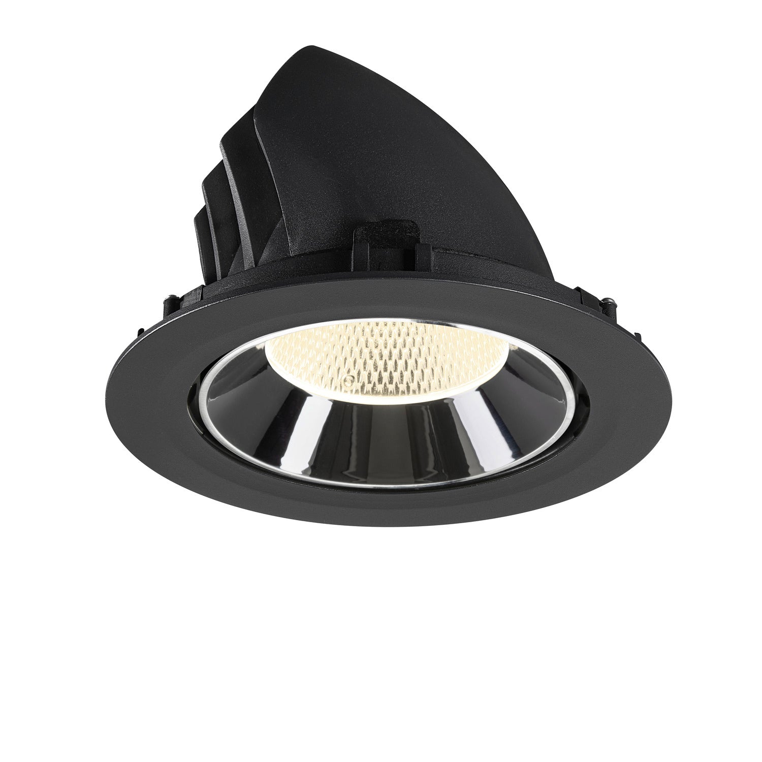 NUMINOS® GIMBLE XL, luminária para encastrar no teto, preta/cromada 4000 K 20°