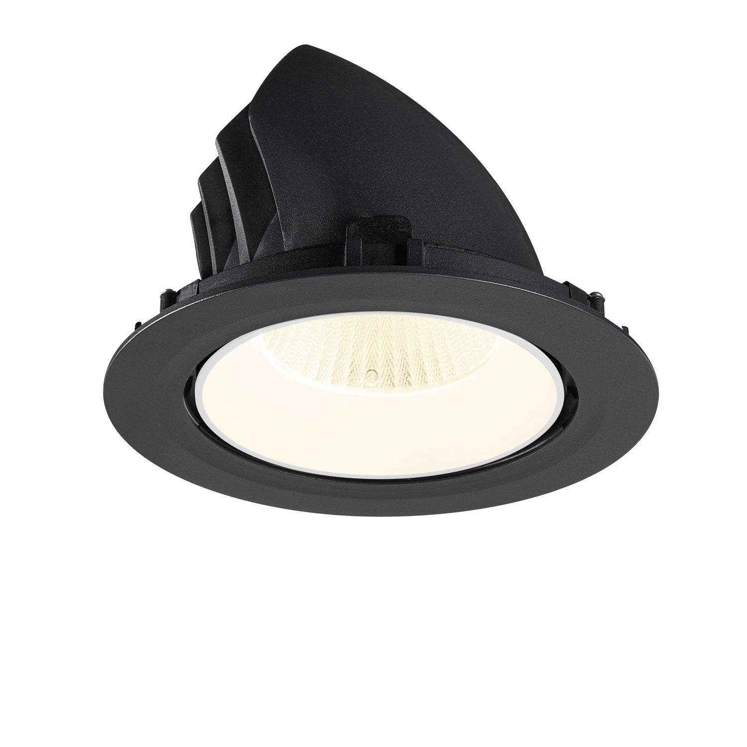 NUMINOS® GIMBLE XL, Luminária de teto embutida, 4000 K, 40°, preto / branco