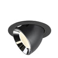 NUMINOS® GIMBLE XL, luminária para encastrar no teto, preta/cromada 4000 K 40°