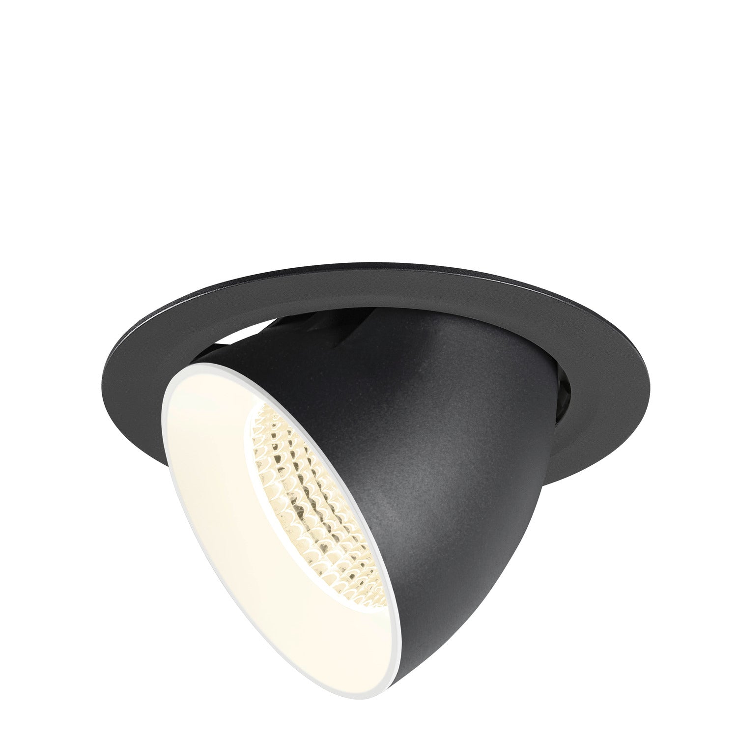 NUMINOS® GIMBLE XL, Luminária de teto embutida, 4000 K, 55°, preto / branco