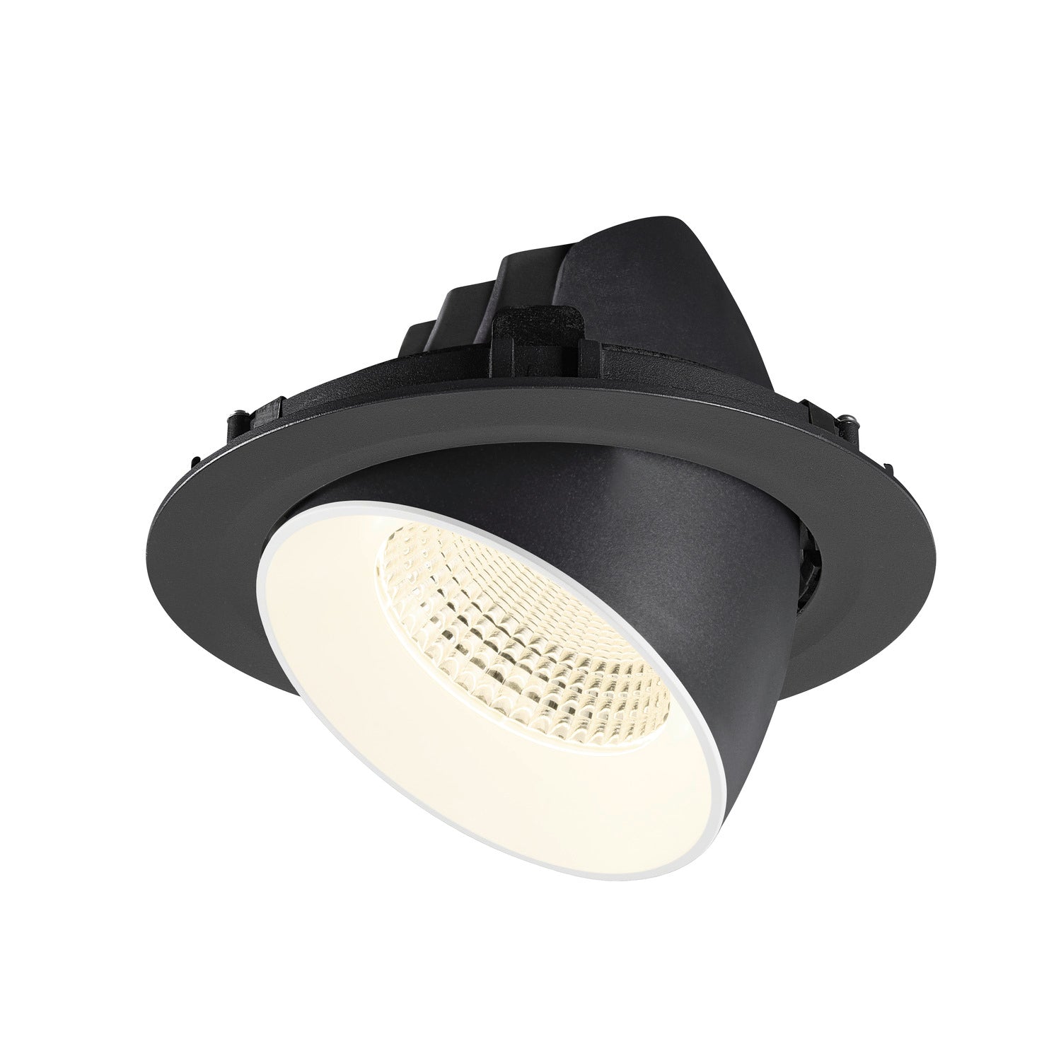 NUMINOS® GIMBLE XL, Luminária de teto embutida, 4000 K, 55°, preto / branco