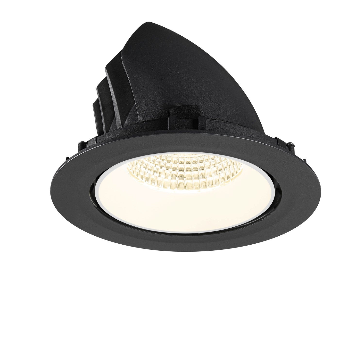 NUMINOS® GIMBLE XL, Luminária de teto embutida, 4000 K, 55°, preto / branco