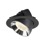 NUMINOS® GIMBLE XL, luminária para encastrar no teto, preta/cromada 4000 K 55°