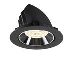 NUMINOS® GIMBLE XL, luminária para encastrar no teto, preta/cromada 4000 K 55°