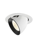 NUMINOS® GIMBLE XL, luminária para encastrar no teto, brance/preta 4000 K 20°
